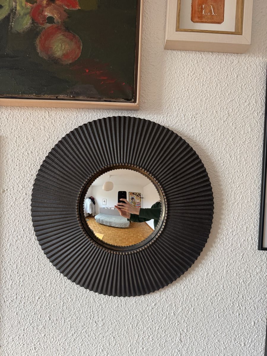 Spiegel: ROUND BLACK CONVEX MIRROR WITH BOX DIAMETER 28 CM – Neu und originalverpackt aus Lausanne von joltei 5