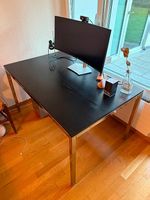 Tisch inox schwarz Holz 