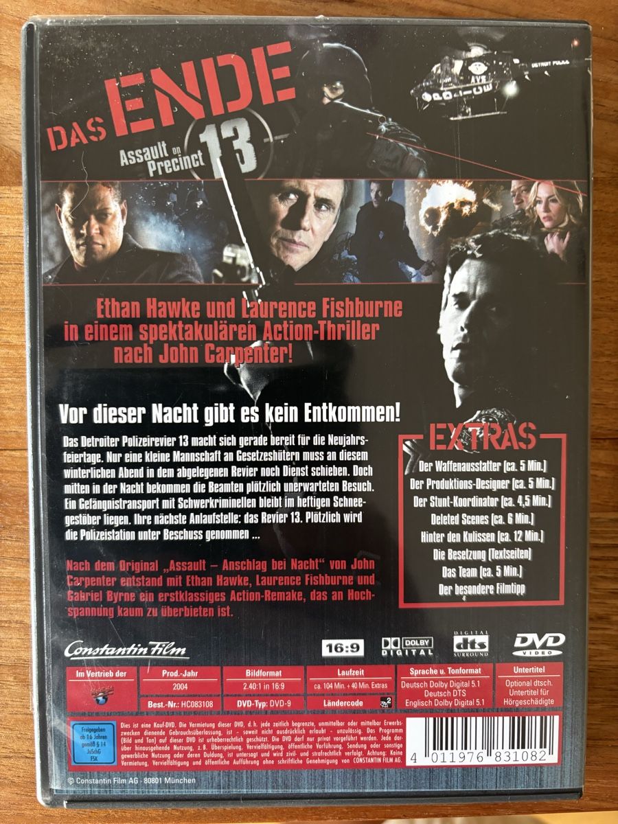 Tutti i DVDs: DVD Assault on Precinct 13 - Das Ende – Usato da Belp venduto da brb66 1