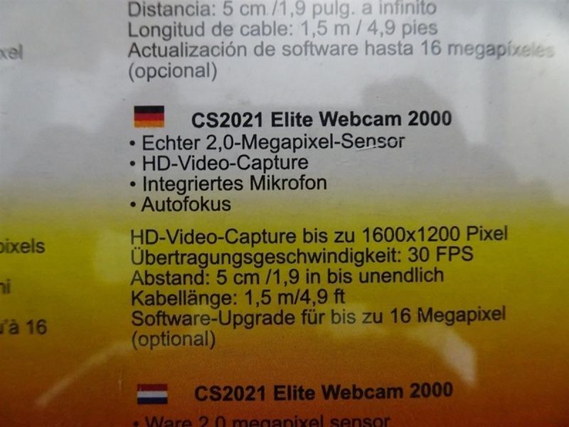 Webcam: ELITE WEBCAM 2000 /CS2021 – Nuovo e nell'imballaggio originale da OBERSTETTEN venduto da simba0810 3