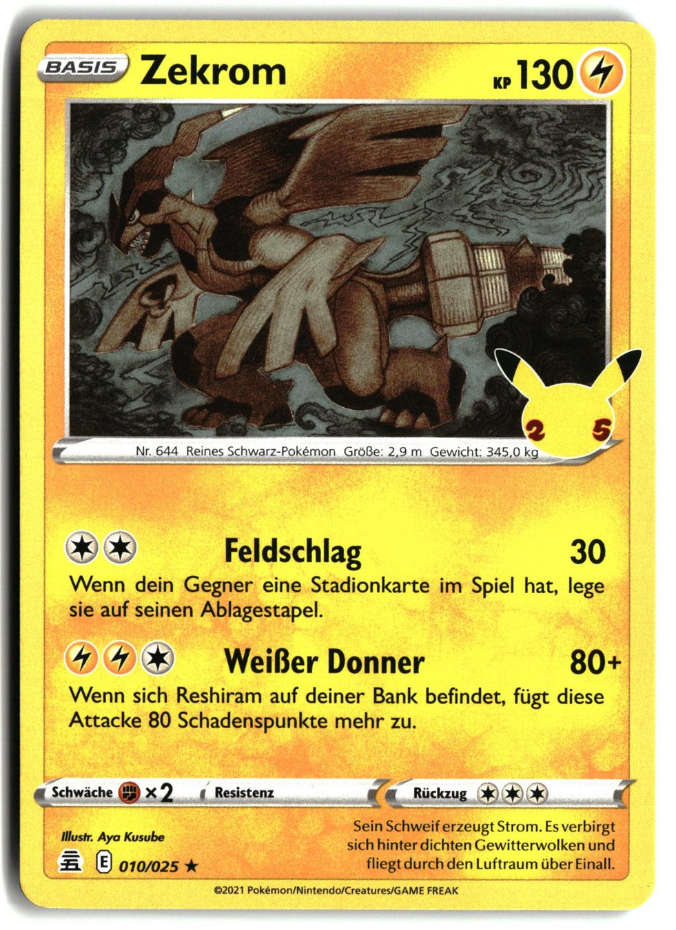 Pokémon Carte collezionabili: Zekrom #10 Pokemon Celebrations – Usato da Feuerthalen venduto da Plazatoys