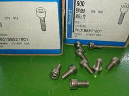 20 Stk Zylinderschrauben M5x10mm von Bossard BN610