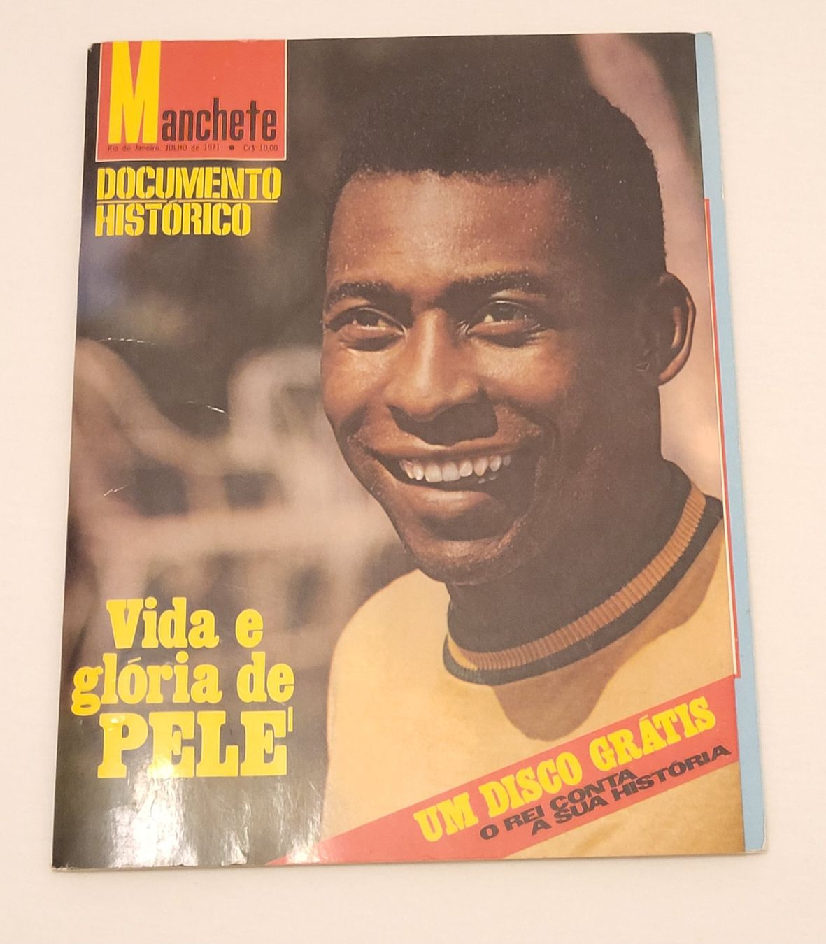 Autografi: Pelé => Manchete - Vida e gloria de Pelé mit Platte – Usato da Zürich venduto da Roberto040