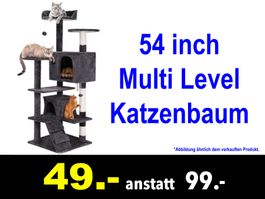 🔴 Katzenbaum 54 inch Multi Level Höhle & Kratzsäulen /263B