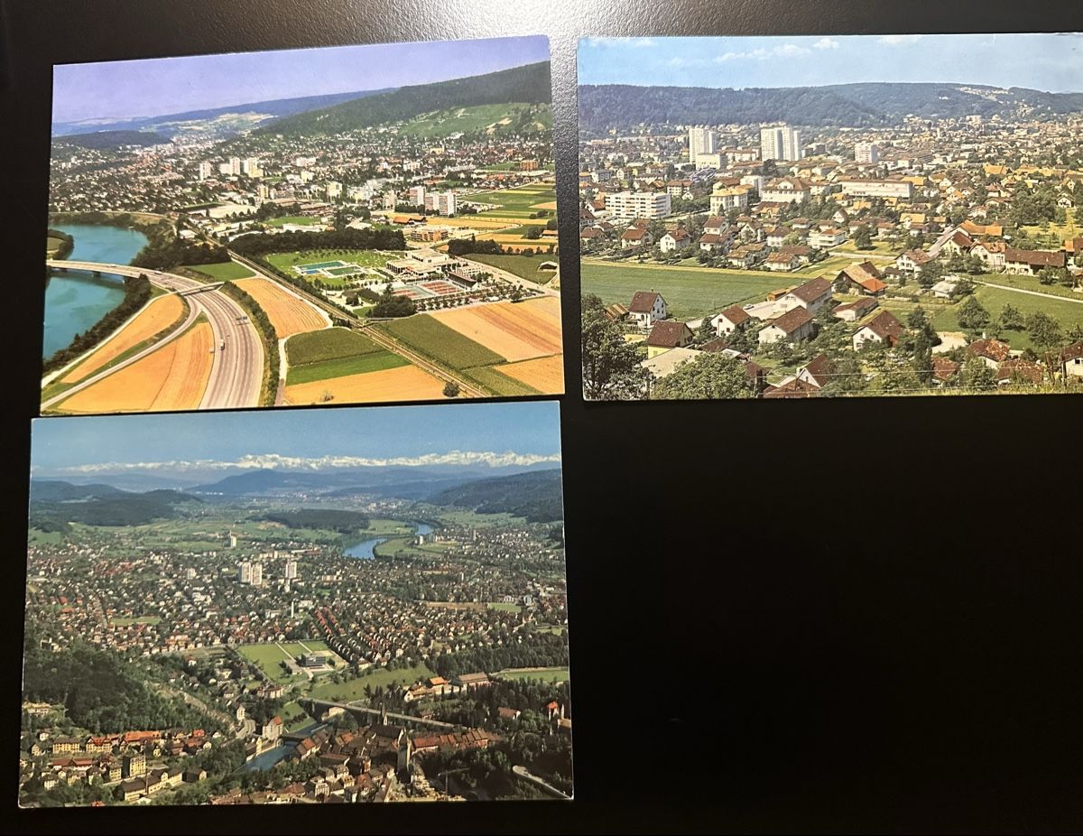Cartoline postali: 3 Flugaufnahmen Wettingen – Usato da Wettingen venduto da OttoNeuerName