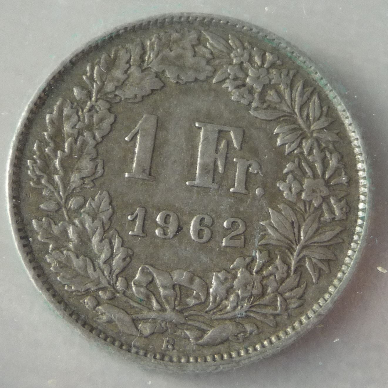 Tutti le monete: 1.- Einfränkler Silber EINE Münze wahlweise 1961 oder 1962 – Usato da Winterthur venduto da ricofly 2