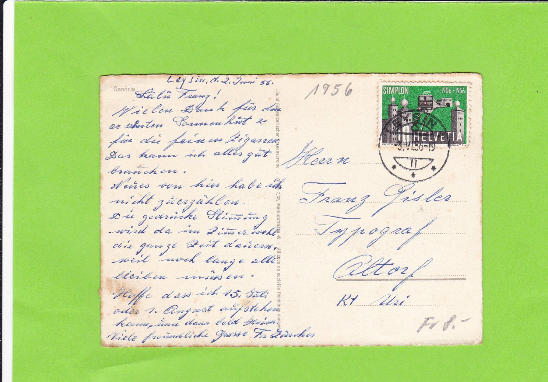 Cartoline postali: Gandria – Usato da St. Peterzell venduto da neckertal 1