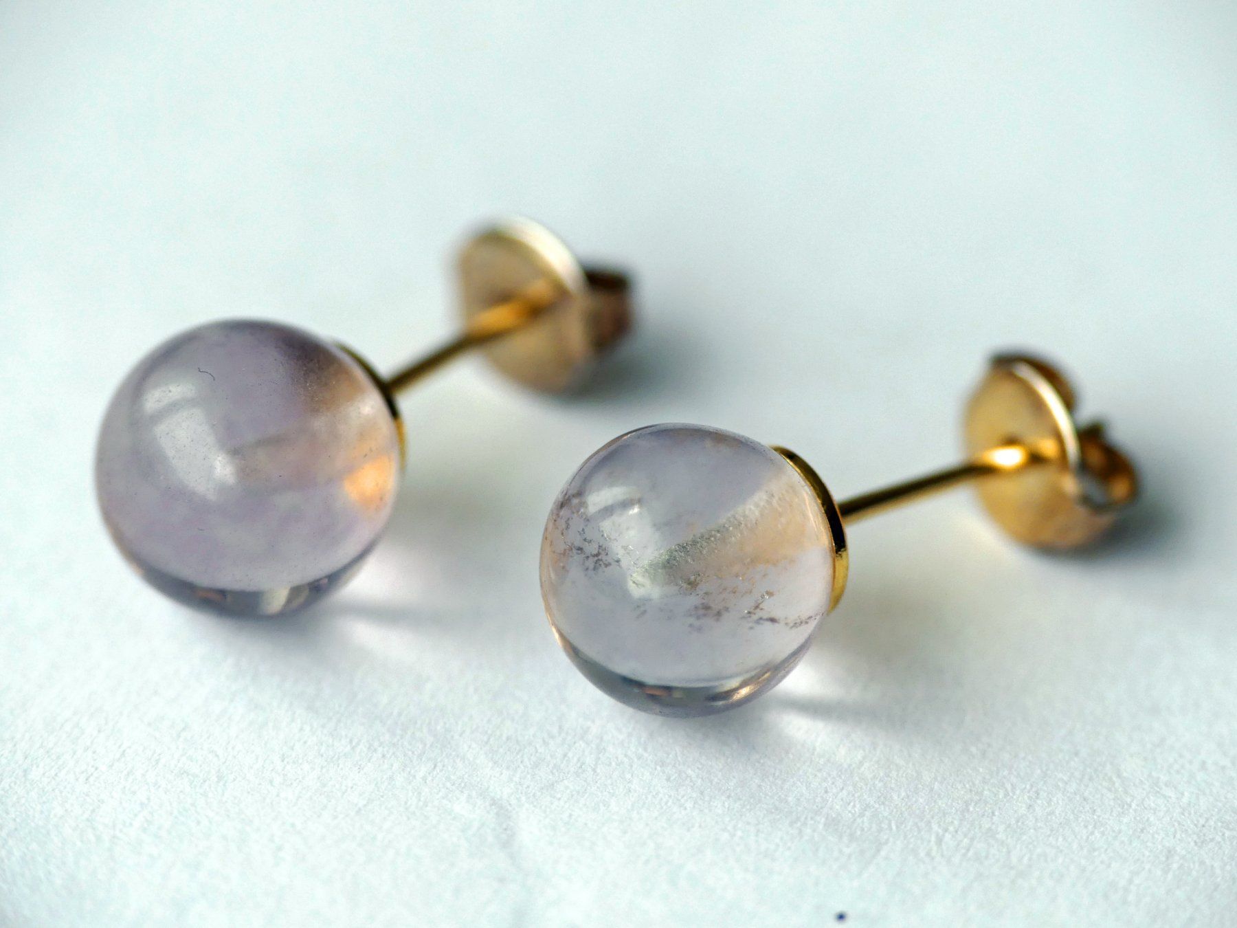Boucles d'oreille: Ohrstecker mit Fluorit – D'occasion à Matten b. Interlaken par kero71