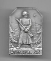 milit. Abzeichen: (Soldaten)-Weihnacht 1939, sechseckig