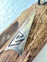 6cm Archaischer Silberanhänger 925 --Tribal-Kunst Unikat &LB