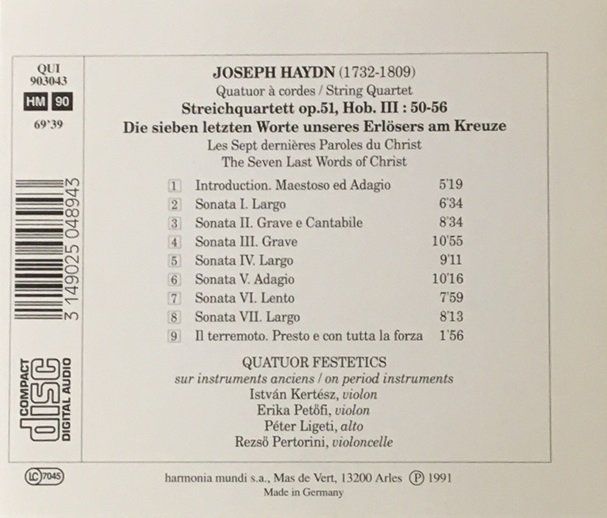CD: Haydn - Streichquartett op. 51 – Usato da Grüningen venduto da azulamarillo 1