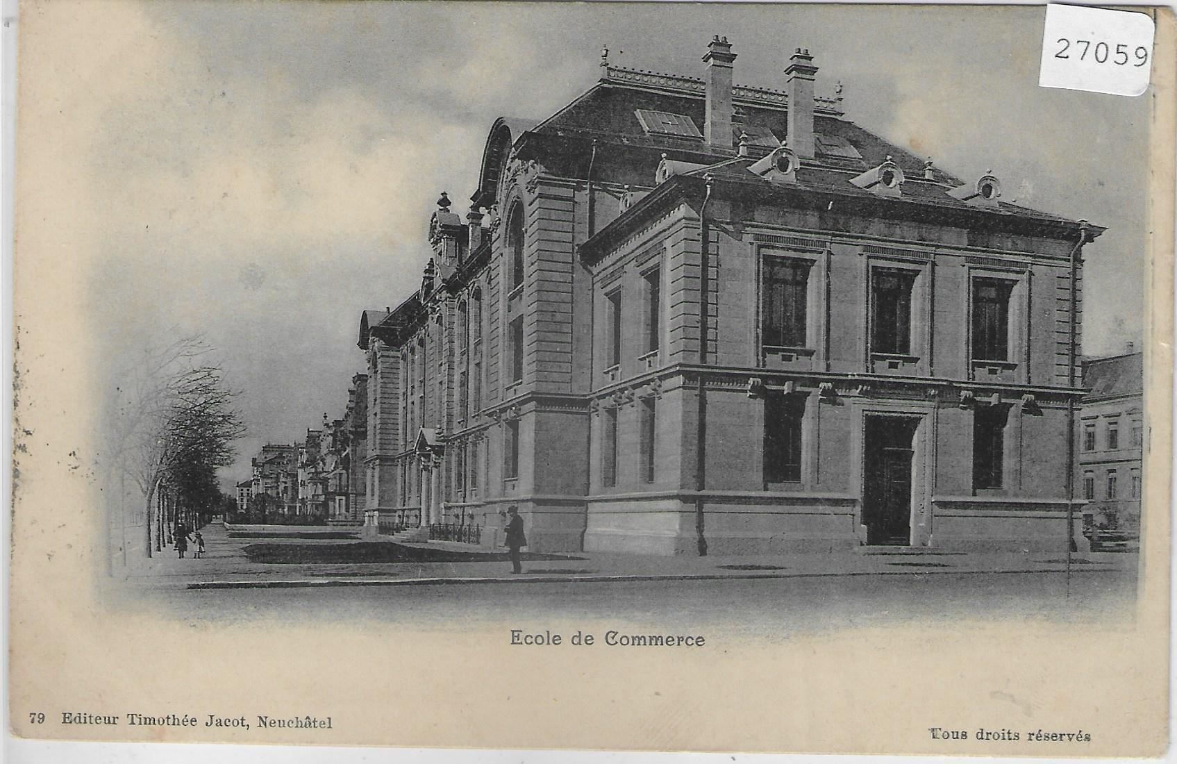 Ansichtskarten: Neuchatel - Ecole de Commerce – Gebraucht aus Ettingen von Kartenplanet