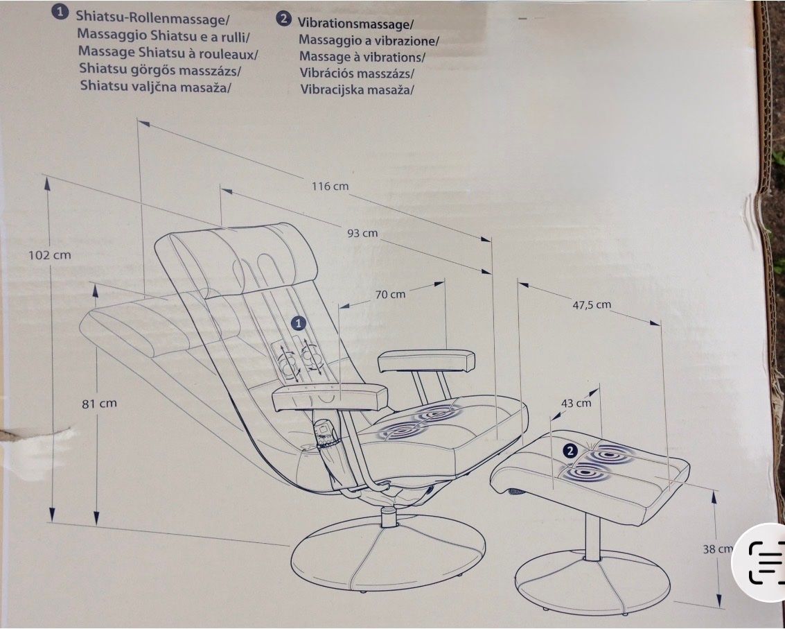 Dispositivi per massaggi: Shiatsu-Massagestuhl – Usato da Seftigen venduto da anandan 5