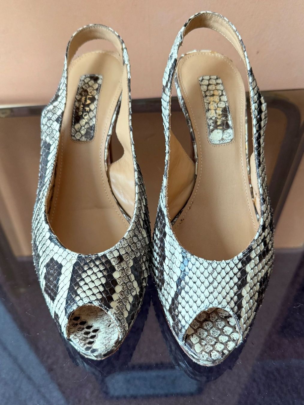 Scarpe da donna: Slingpumps in Schlangenleder, Grösse 38, – Usato da Pfäffikon ZH venduto da Margot1 1