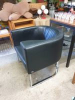 Sessel Paar von Desede Ds-207 in schwarzem Leder