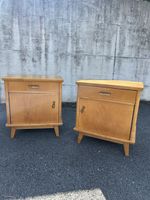 Tables de chevet vintage en bois, set de 2. Solide.