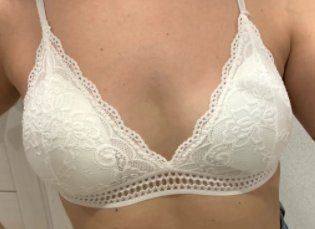 NEUE Bralette BH weiss mit BH Cups für Gr. XS & S - 221445