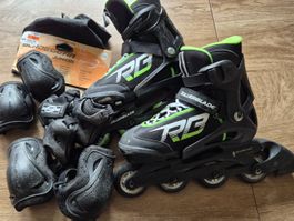 Set Inlineskates, Rollerblades, Gr. 32-37 und Schoner XXS