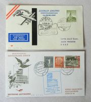 2 ALTE FLUGPOSBRIEFE 1957+1960 ERSTFLÜGE