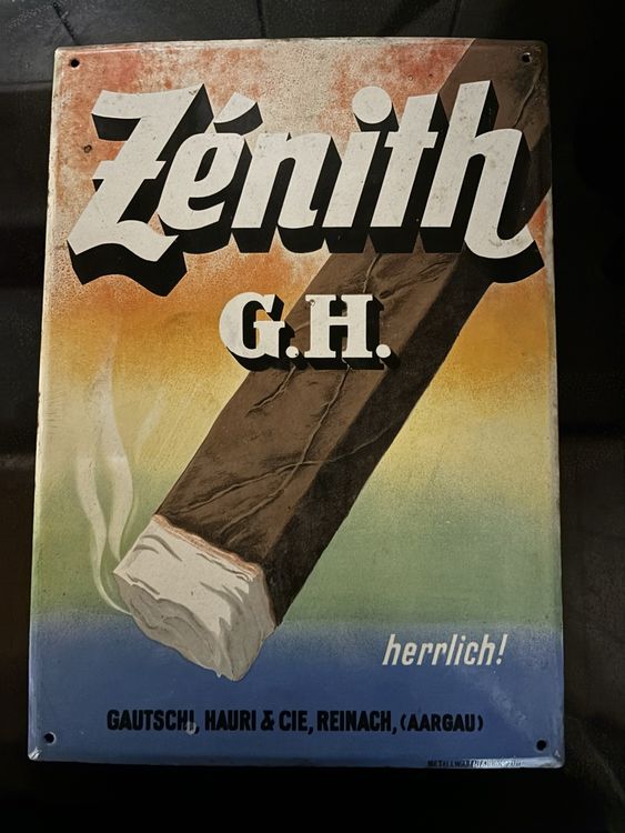Zénith G.H. Stumpen, Emailschild | Kaufen auf Ricardo