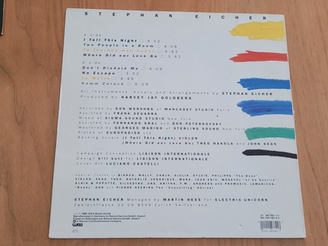 Dischi in vinile: LP  Stephan Eicher – Usato da Martigny venduto da MZ-67 1