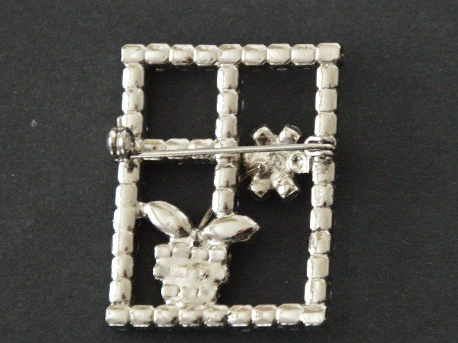 Gablonzer Broschen & Nadeln: Strass Brosche Fenster Silber/multi – Neu (gemäss Beschreibung) aus Luzern von Jarunka44 1