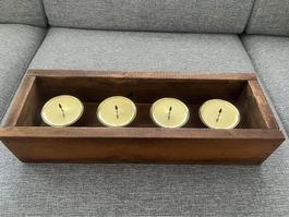Vassoio portacandele in legno