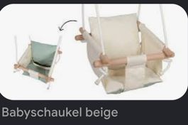 Babyschaukel Holz Haasenohrenkissen