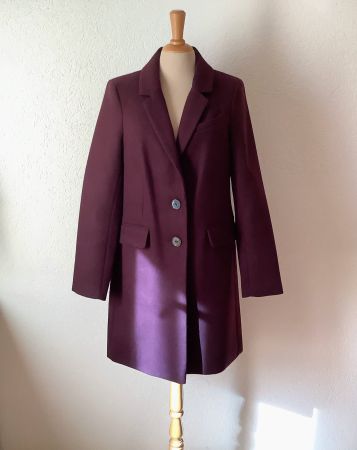 NEW Warehouse Burgundy Winter Coat 36