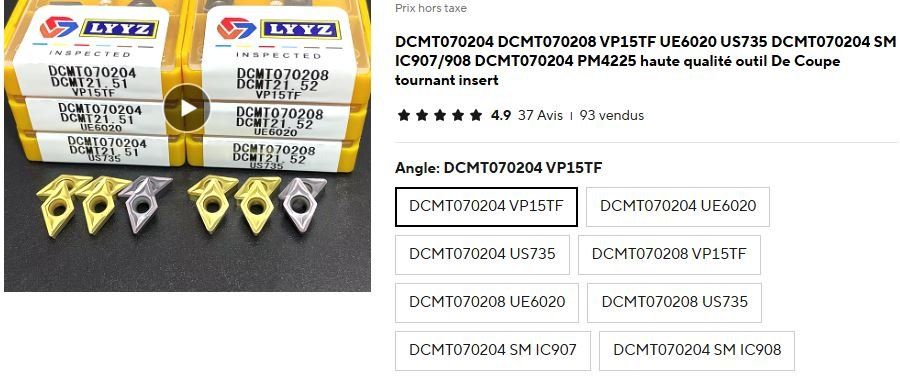 Alle Werkzeuge: outil de tournage, Drehwerkzeug, – Neu und originalverpackt aus Delémont von abonprix