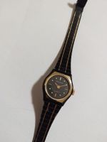 Vintage Damenuhr Daytronic – Schwarz & Gold 80er Jahre Kult