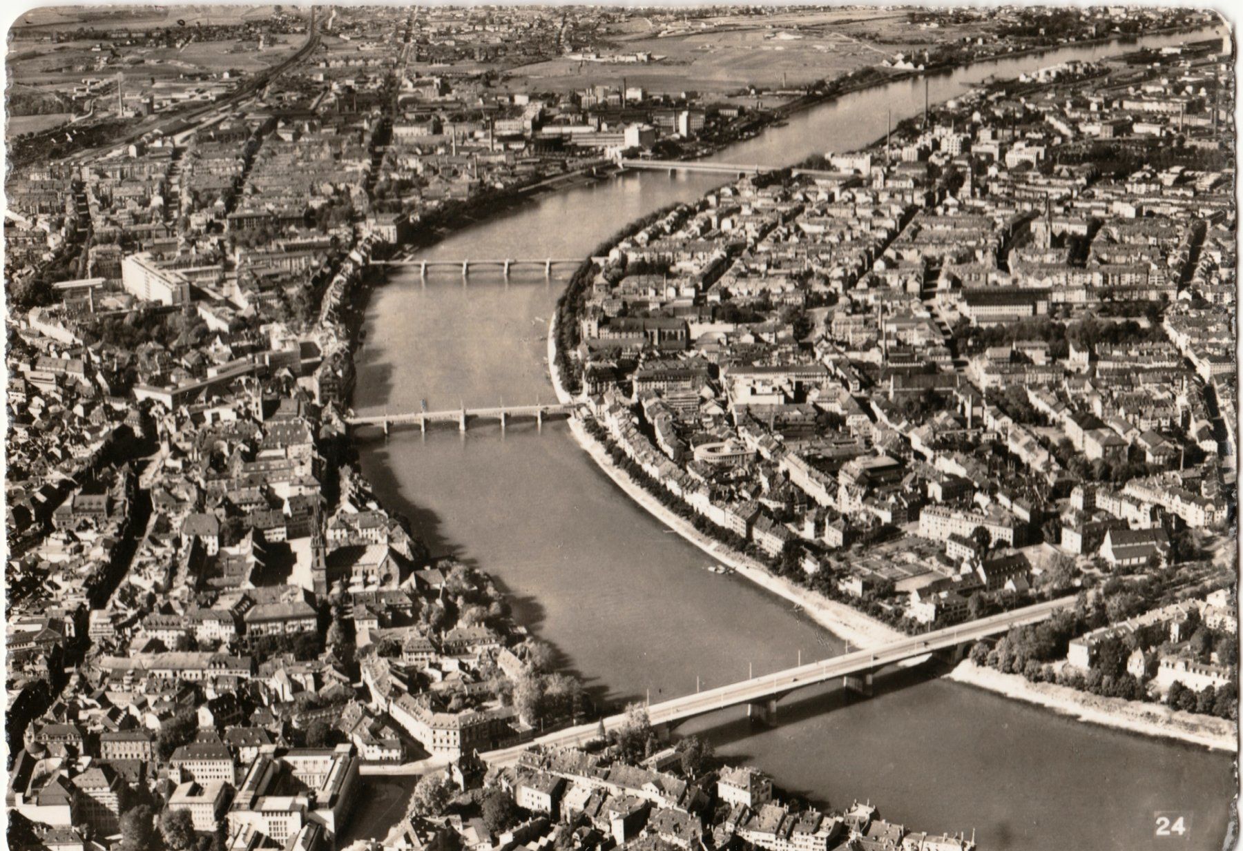 Ansichtskarten: Luftphoto  "Aviatik beider Basel" – Gebraucht aus Fällanden von Blausegelfliege 1