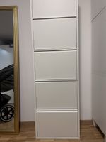 Schuhschrank weiss 5 Fächer Wandmontage guter Zustand