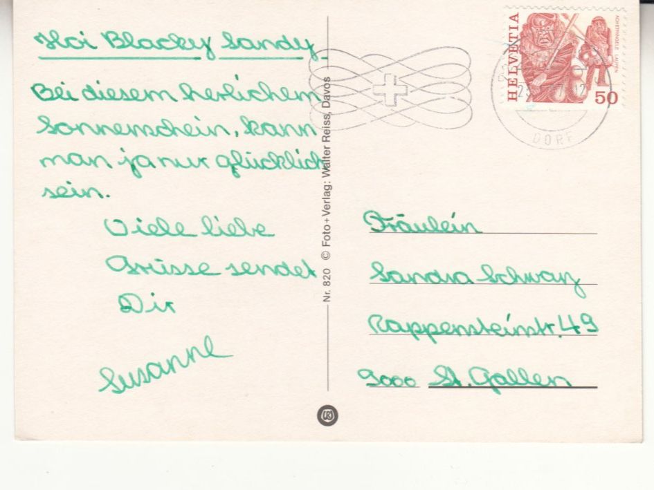 Cartoline postali: Davos 1987 – Usato da Bürglen TG venduto da StampGraf 1