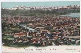 Schöne AK Blick von der Waid auf Zürich ZH/ungelaufen