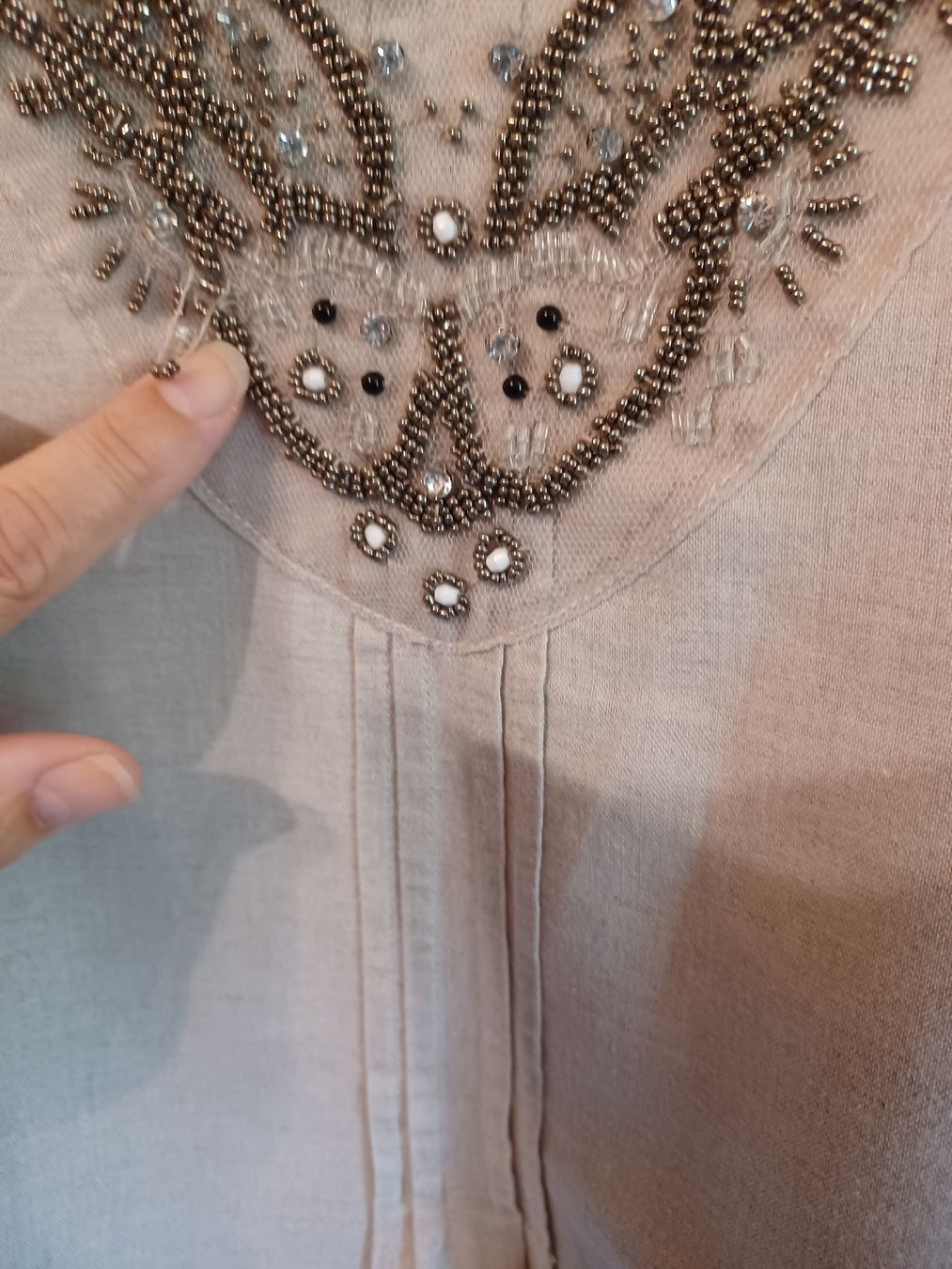 C&A Tuniche: Bluse mit Perlenstickerei Grösse 50 – Usato da Boswil venduto da Joli2222 2