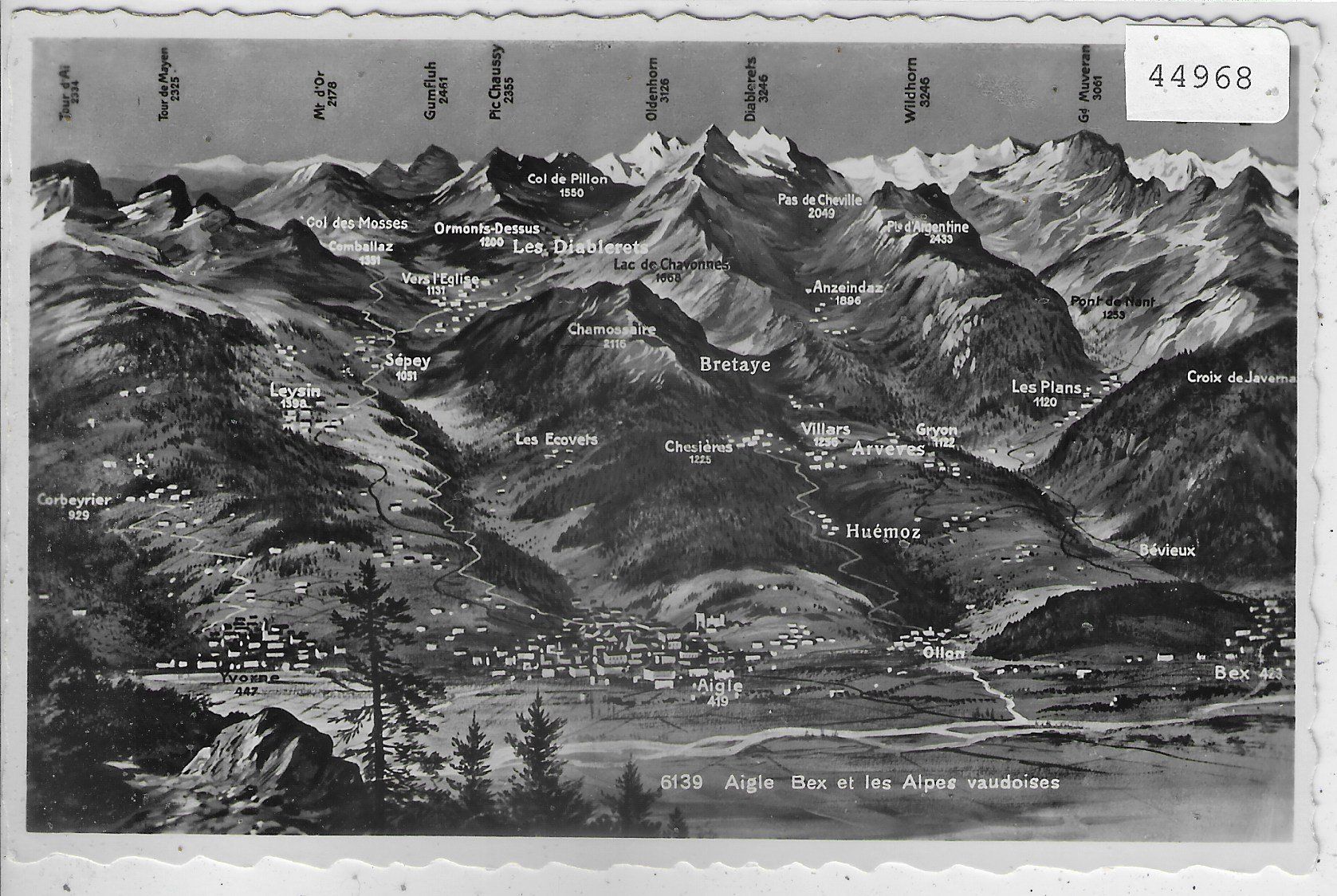 Ansichtskarten: Aigle Bex et les Alpes vaudoises - Panorama – Gebraucht aus Ettingen von Kartenplanet