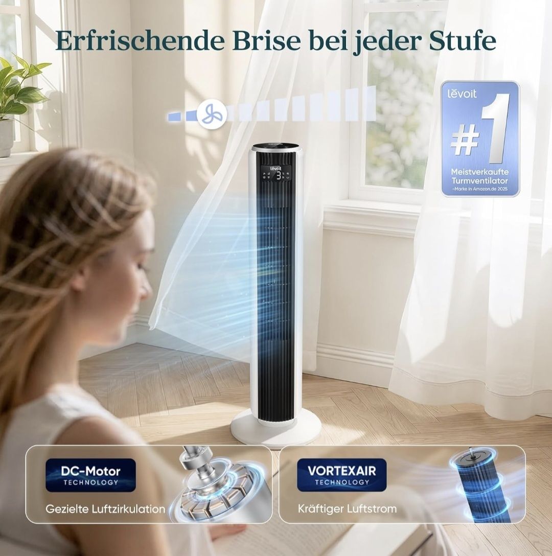 Ventilateurs: Turmventilator LEVOIT Classic 36 DC LTF-F362-WEU – Neuf avec emballage d'origine à Dübendorf par curacao77