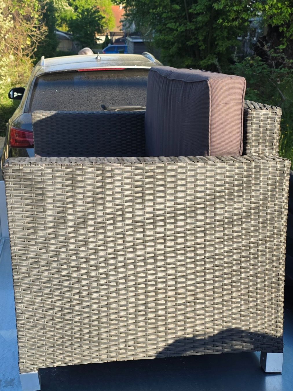 Sofas: Gartensofa und Gartensitz Polyrattan anthrazit – D'occasion à Villnachern par magie204 1