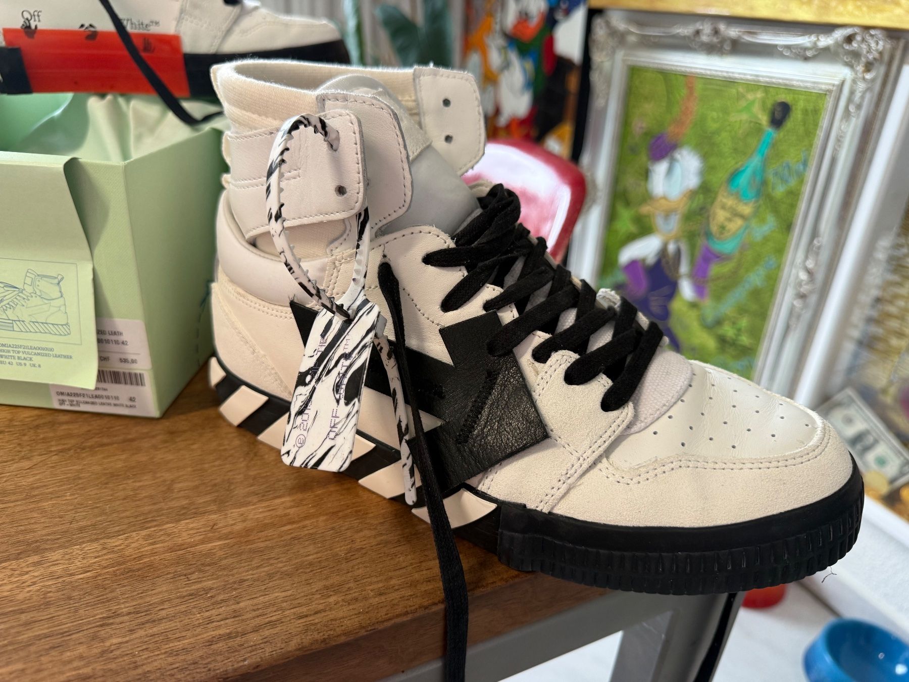 Off-White Scarpe da uomo: Virgil Abloh, Off White, Gr. 42 High Top Vulcanized Leather – Nuovo e nell'imballaggio originale da Oberentfelden venduto da Swissair72 5