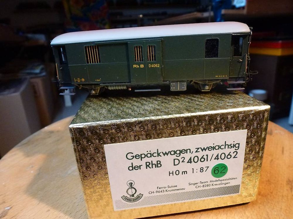 Ferro-suisse Modelleisenbahnen: Ferro Suisse H0m RHB D 4062 grün – Gebraucht aus Birmensdorf ZH von 8903ErichTittel 1