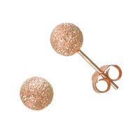 Silber Ohrstecker - roségold - 4mm - 1Paar (neu)