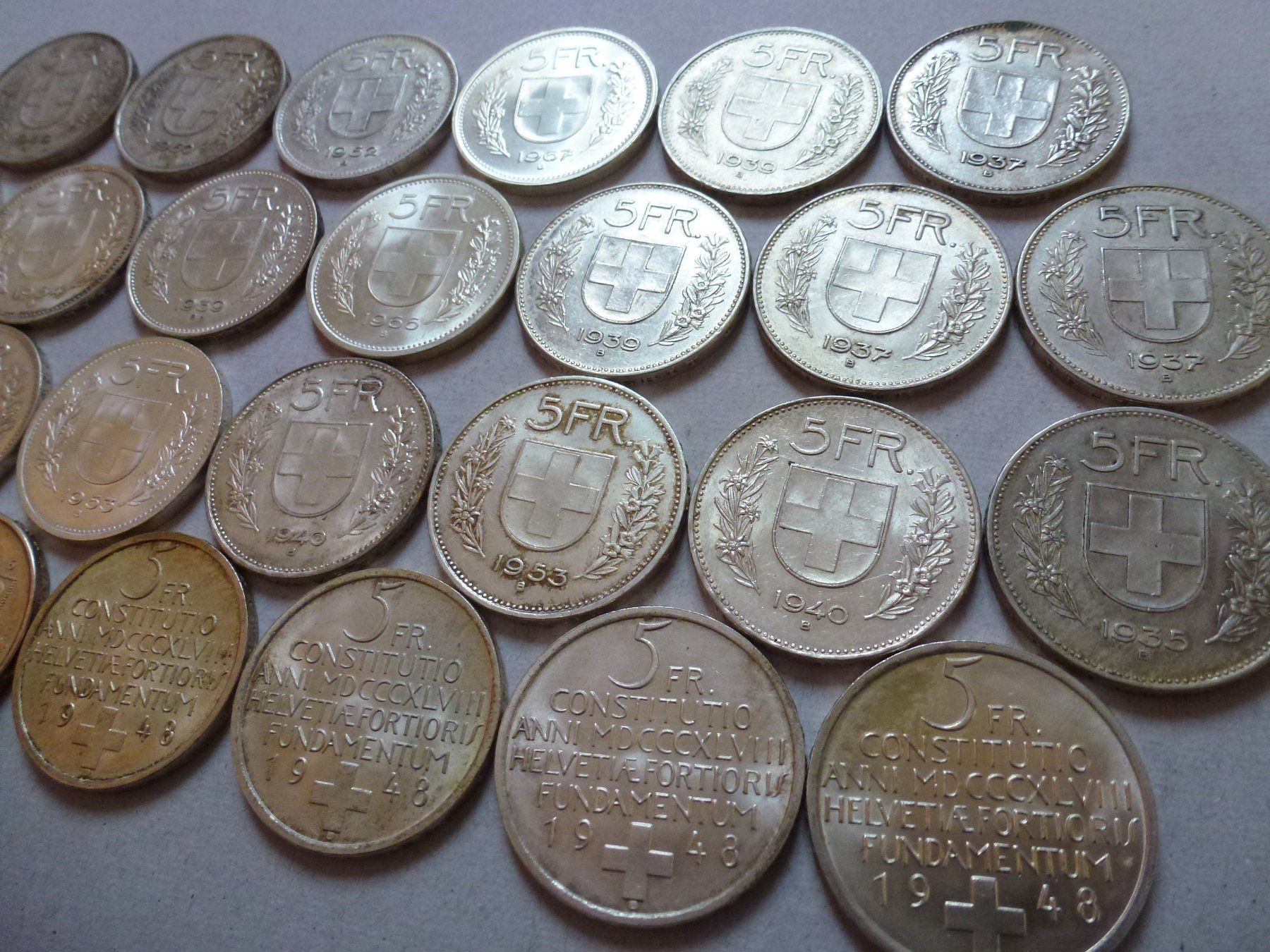 Tutti le monete: TOP ++ Sammlung von 246 Stück Schweizer Silbergeld ab 1874 – Usato da Walkringen venduto da Casablanca777 9