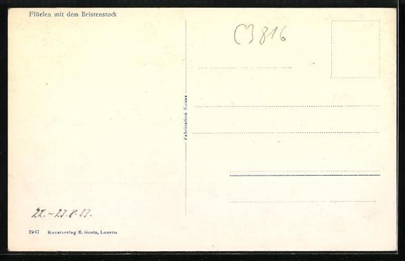 Cartoline postali: Flüelen, Teilansicht mit dem Bristensto – Usato da Berlin venduto da bartko-reher 1
