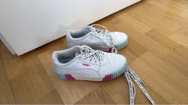Puma Cali Level Up White Pink Blue Sneakers EU 34.5