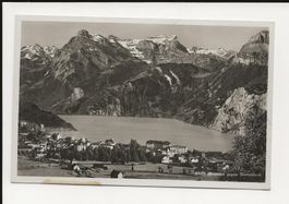AK ca. 1945 Brunnen gegen Urirotstock