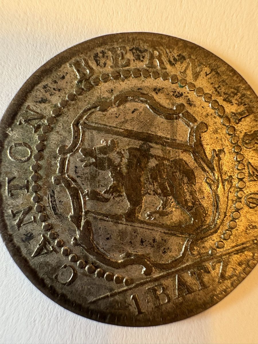 Alle Münzen: 1826 1 Batz canton Bern – Gebraucht aus Murten von Tzaugg 2