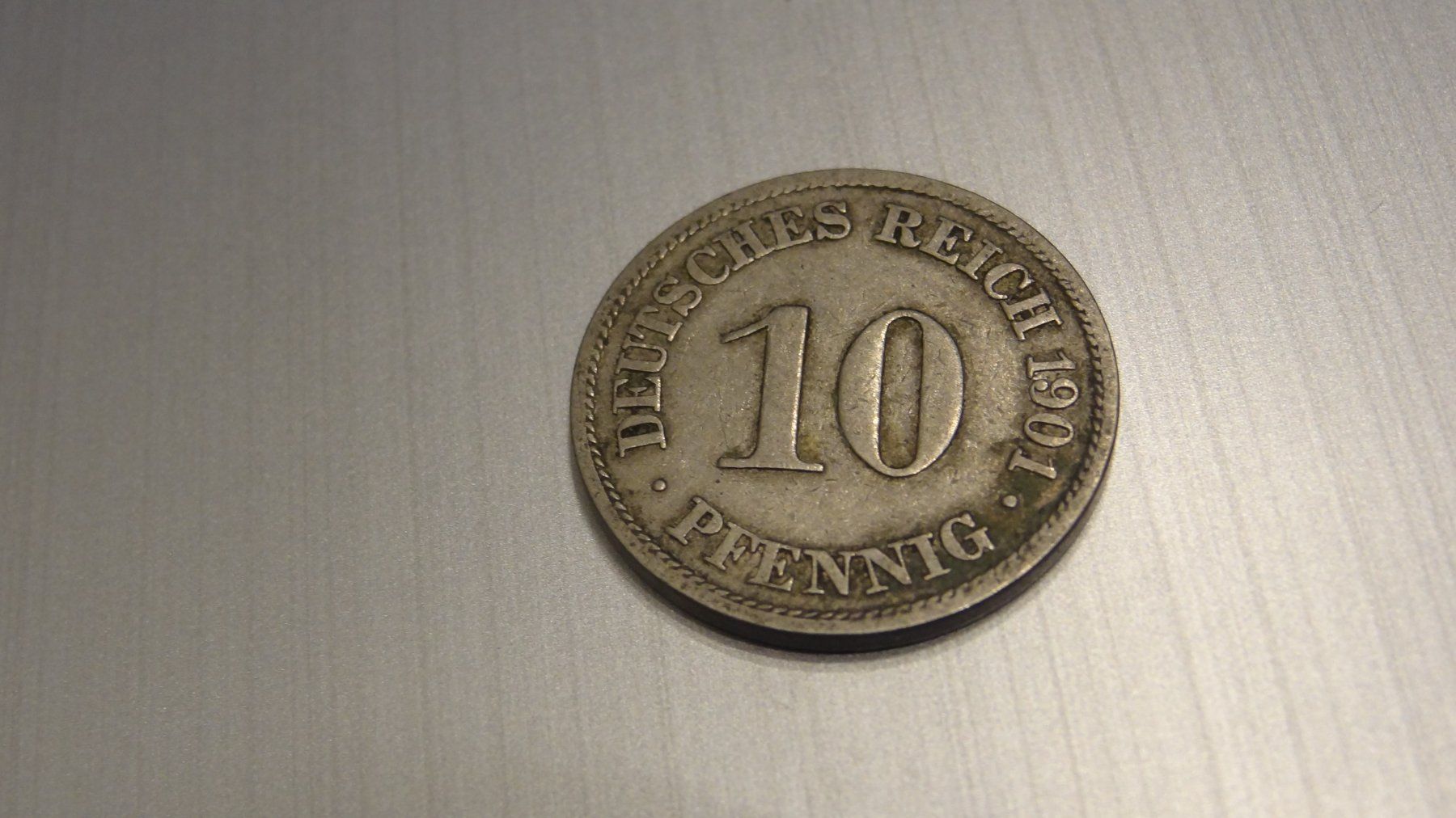 Alle Münzen: 1901 Deutsches Reich 10 Pfennig – Gebraucht aus Olten von pechsisa1