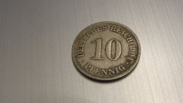1901 Deutsches Reich 10 Pfennig