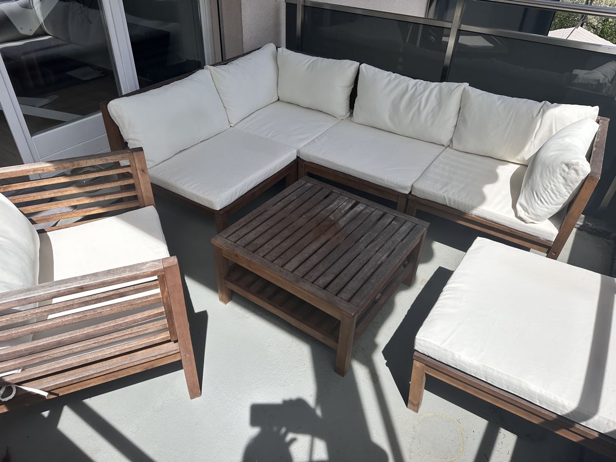 Poltrone: Lounge aus Holz mit Polster 7 teilig – Usato da Adliswil venduto da daniel.waldmeier 2